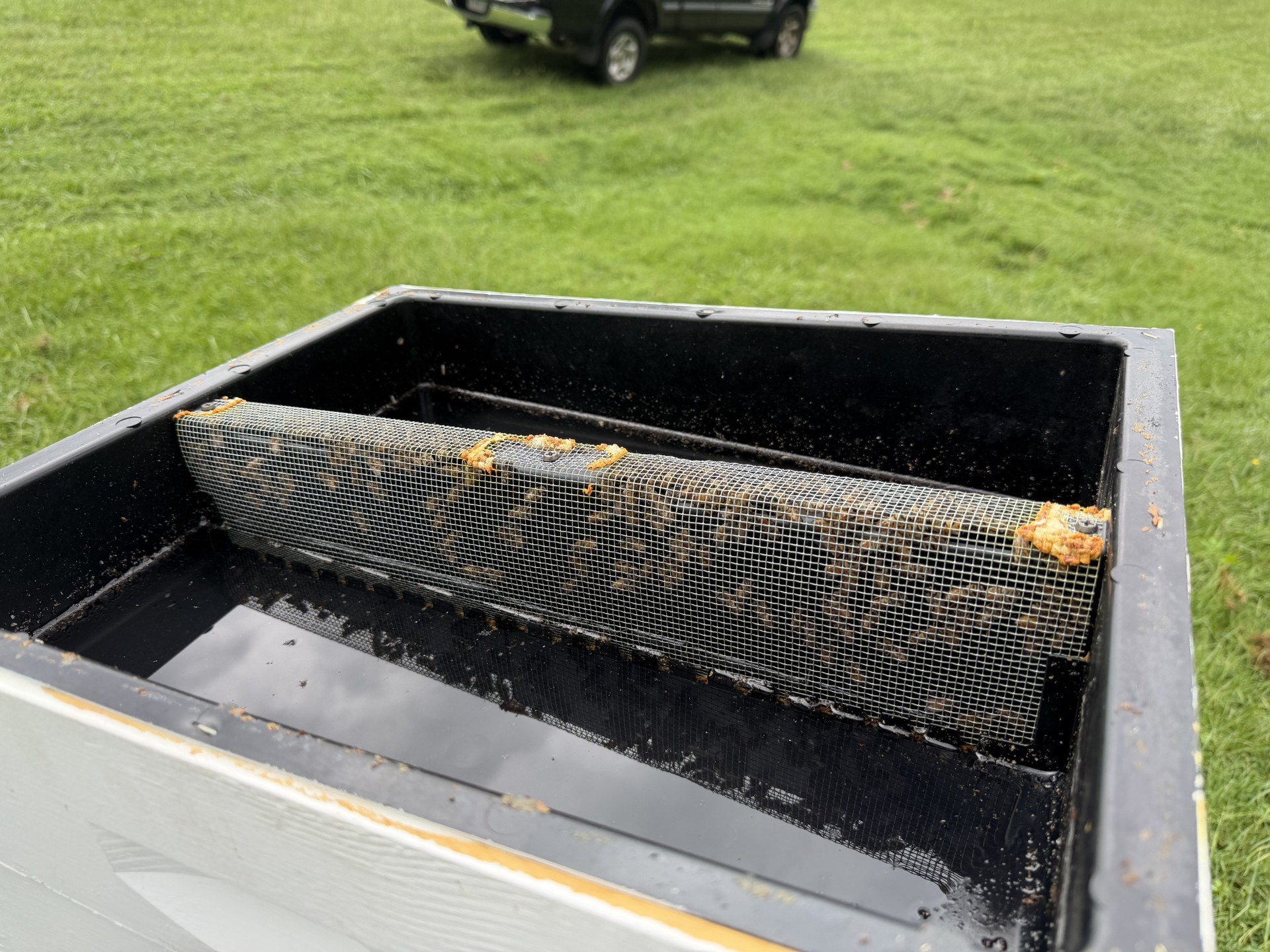 This is the Swarm hive. It is painted white.